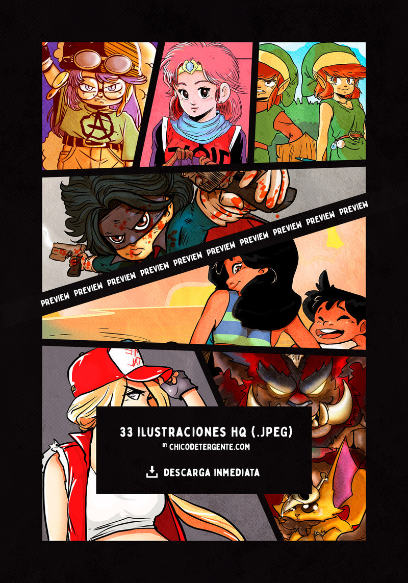 💾 Retro Fan Art - Vol. 1 - Pack digital